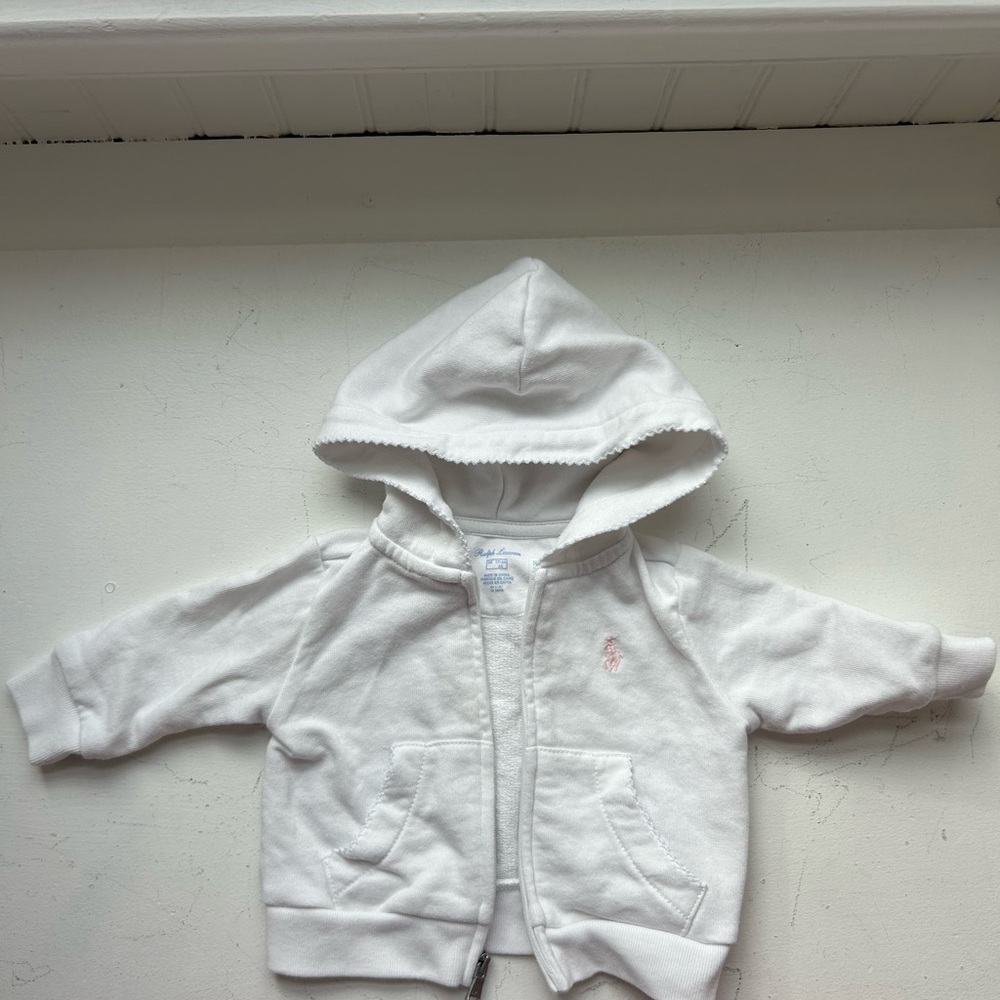 Ralph Lauren Baby White Hoodie